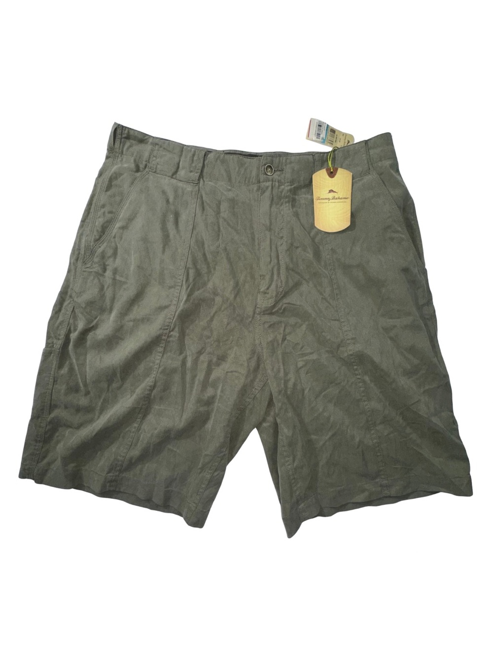 Tommy Bahama Chip Shot Shorts Men’s 36 Dark Pebble Tencel Cotton NWT